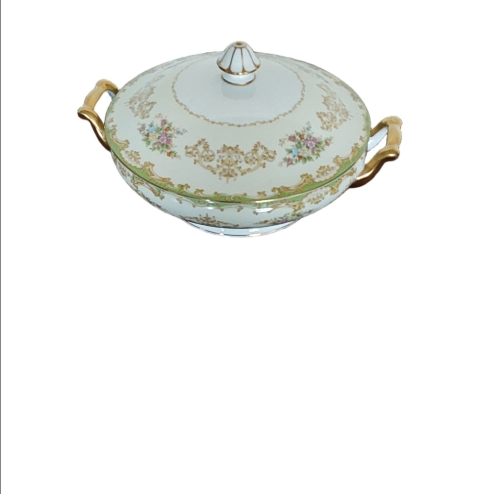 Noritake Adala /Mystery #157 Floral Porcelain Tureen with Gold Handles‎